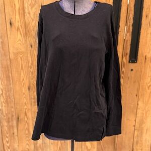 Classic Black Long Sleeve Crewneck Top